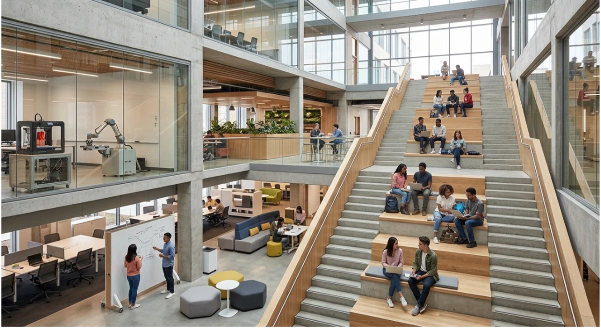 Learning Atrium Learning Spaces That Inspire: What Modern School Design Gets Right
